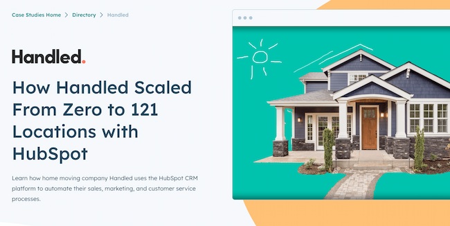 Case study examples: Handled additionally HubSpot