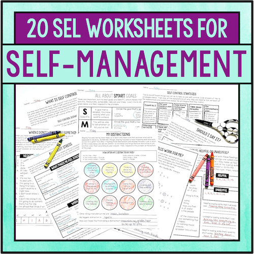 Self Management Worksheets: Executive Functioning, Coping Skills & Self Steering